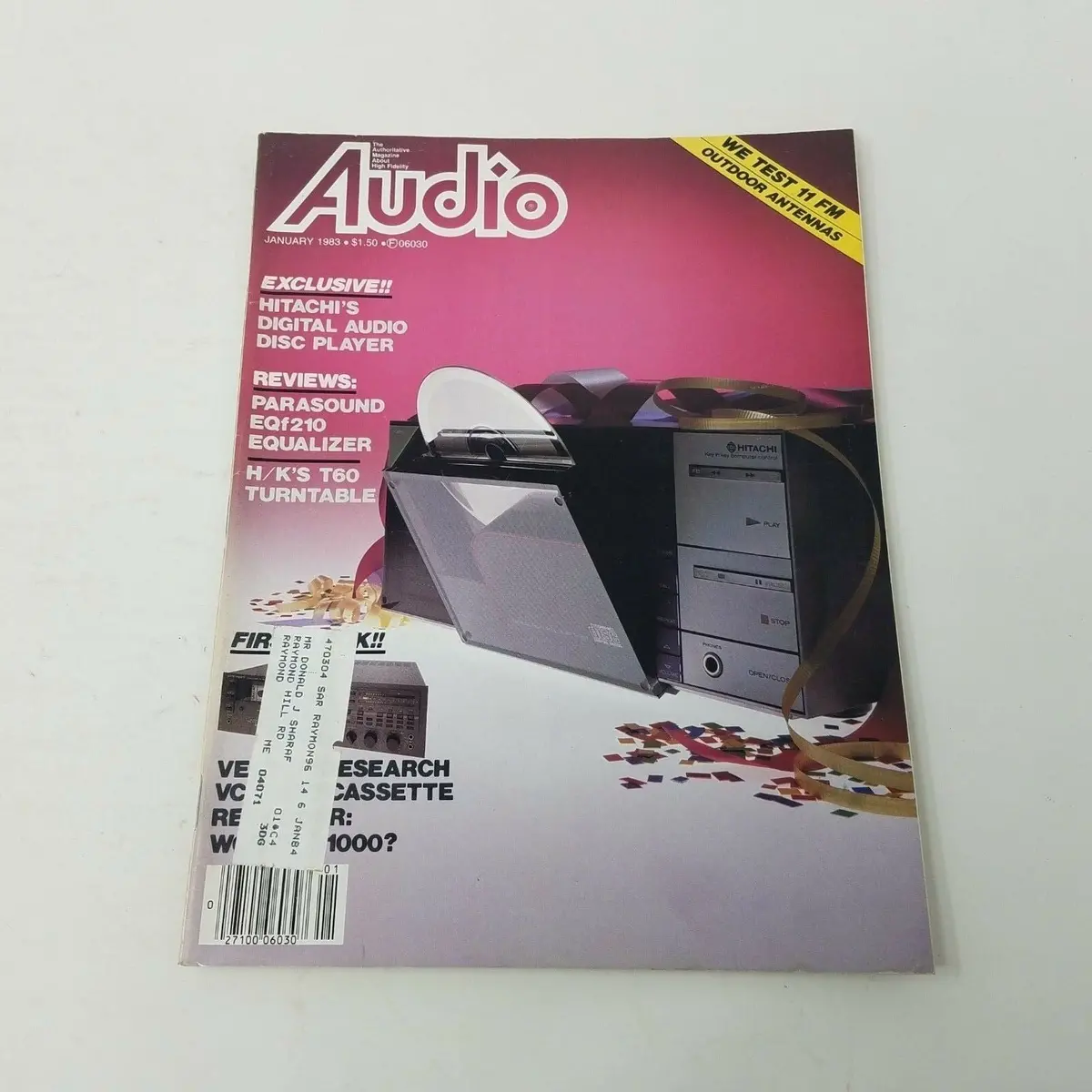 Vintage January 1983 Audio Magazine High Fidelity Electronics Advertisements 1