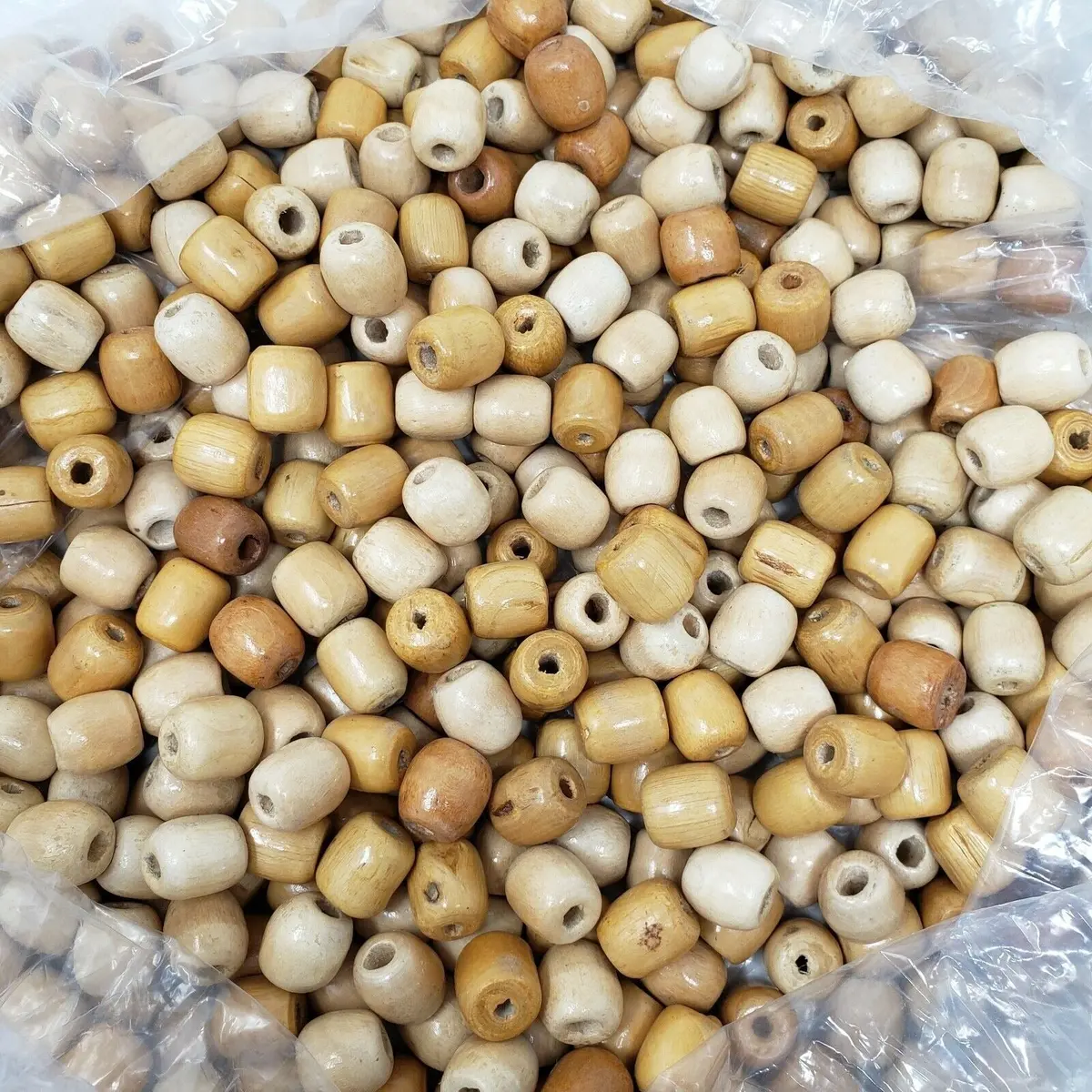 Vintage Natural Children's Wood Jewelry Craft Beads Wooden Large Chunky 1.75 Lbs 1