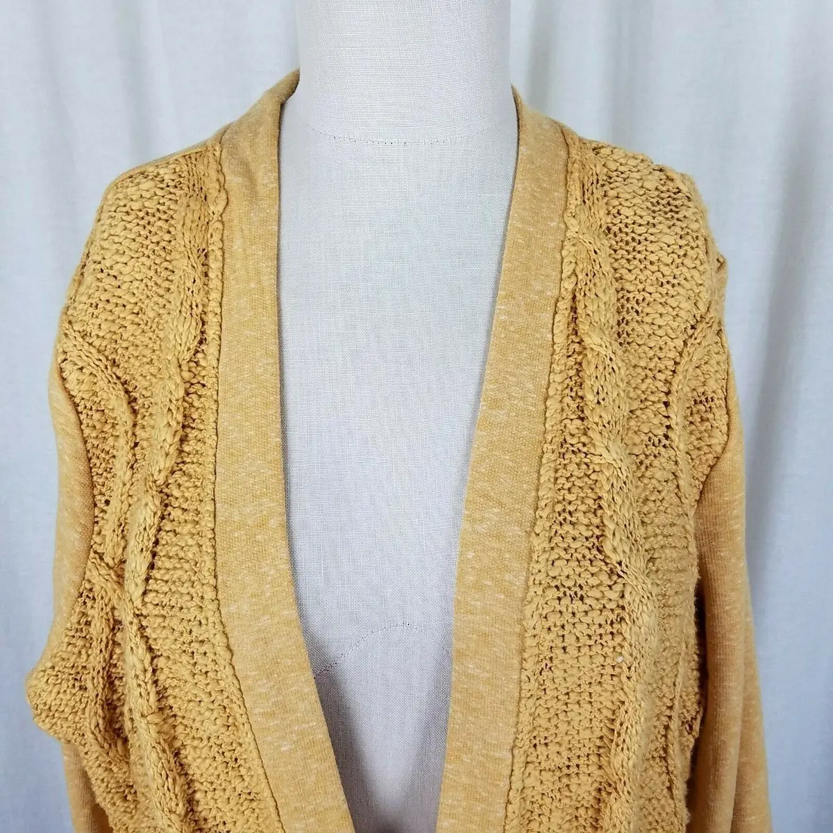 Evy's Tree The Chloe Curry Knit Long Sweater Cardigan Coat Womens 2X Coatigan 2