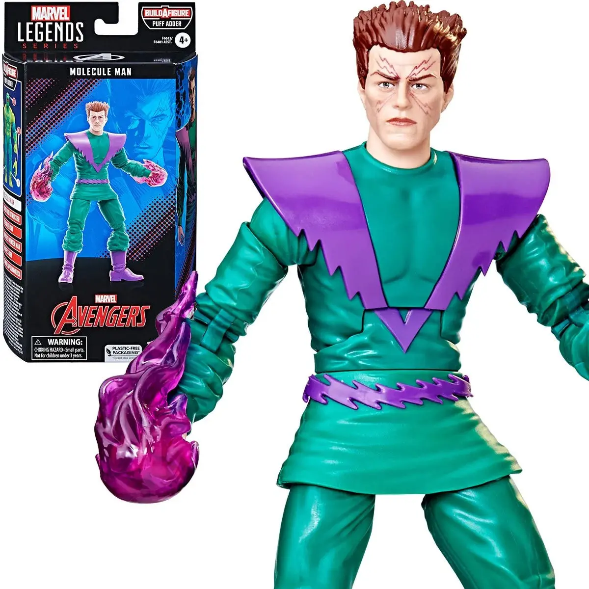 Marvel Legends Series - Avengers (Puff Adder Baf) Molecule Man Action Figure (F6612) Low Stock 1