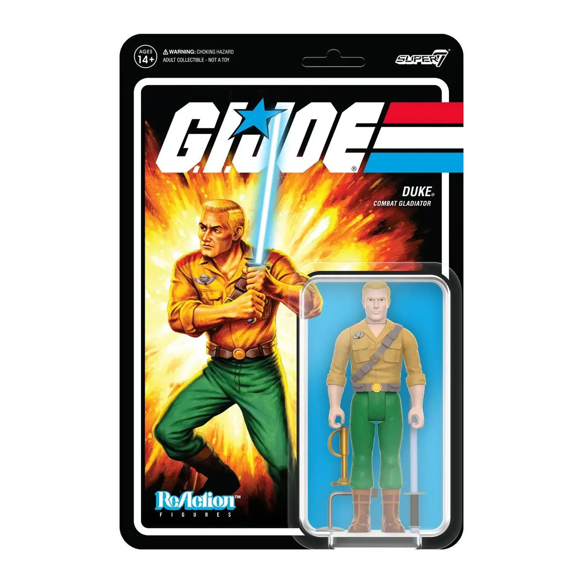 Super7 Reaction Figures - G.I. Joe: Wave 5 - Duke (Version 2) Combat Gladiator Action Figure (82307) Low Stock 2