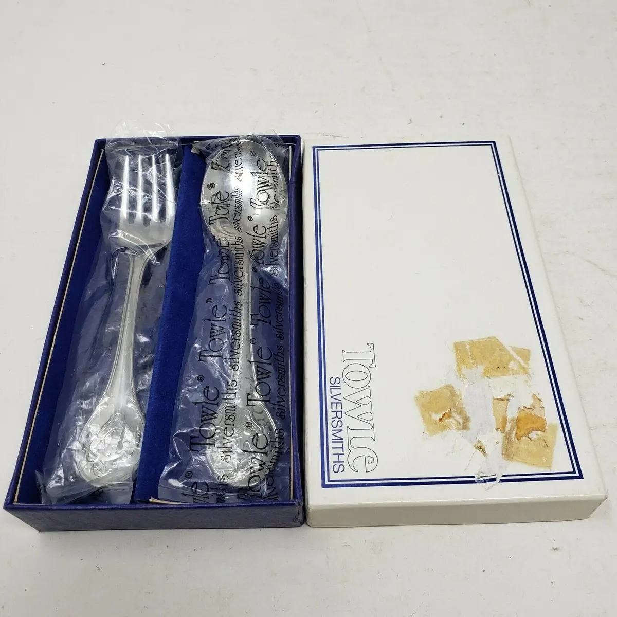 Towle Silversmiths Clown Baby Set Fork Spoon Stainless Steel 18-8 Japan Bozo 1