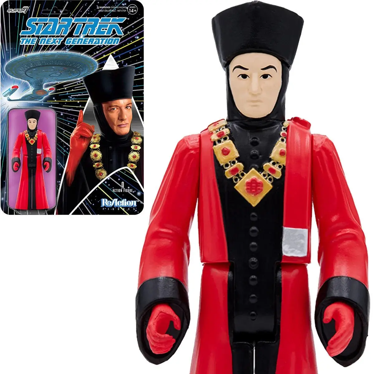 Super7 Reaction Figures - Star Trek: The Next Generation - Q-Continuum (Q) Action Figure (81539) Low Stock 1