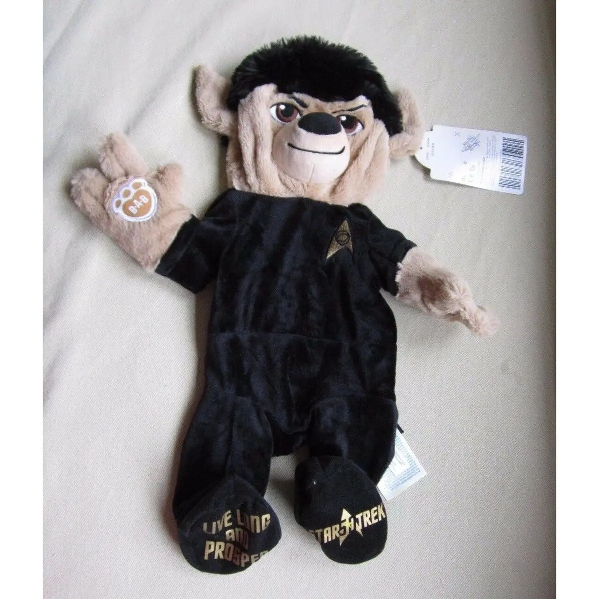 Build A Bear Star Trek Spock Bear Unstuffed Animal Full Size Plush Black Plush 1
