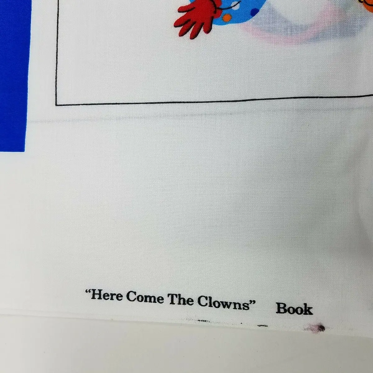 Here Come The Clowns Soft Cloth Book Cut & Sew Fabric Panel Vintage 1990S Infant 2