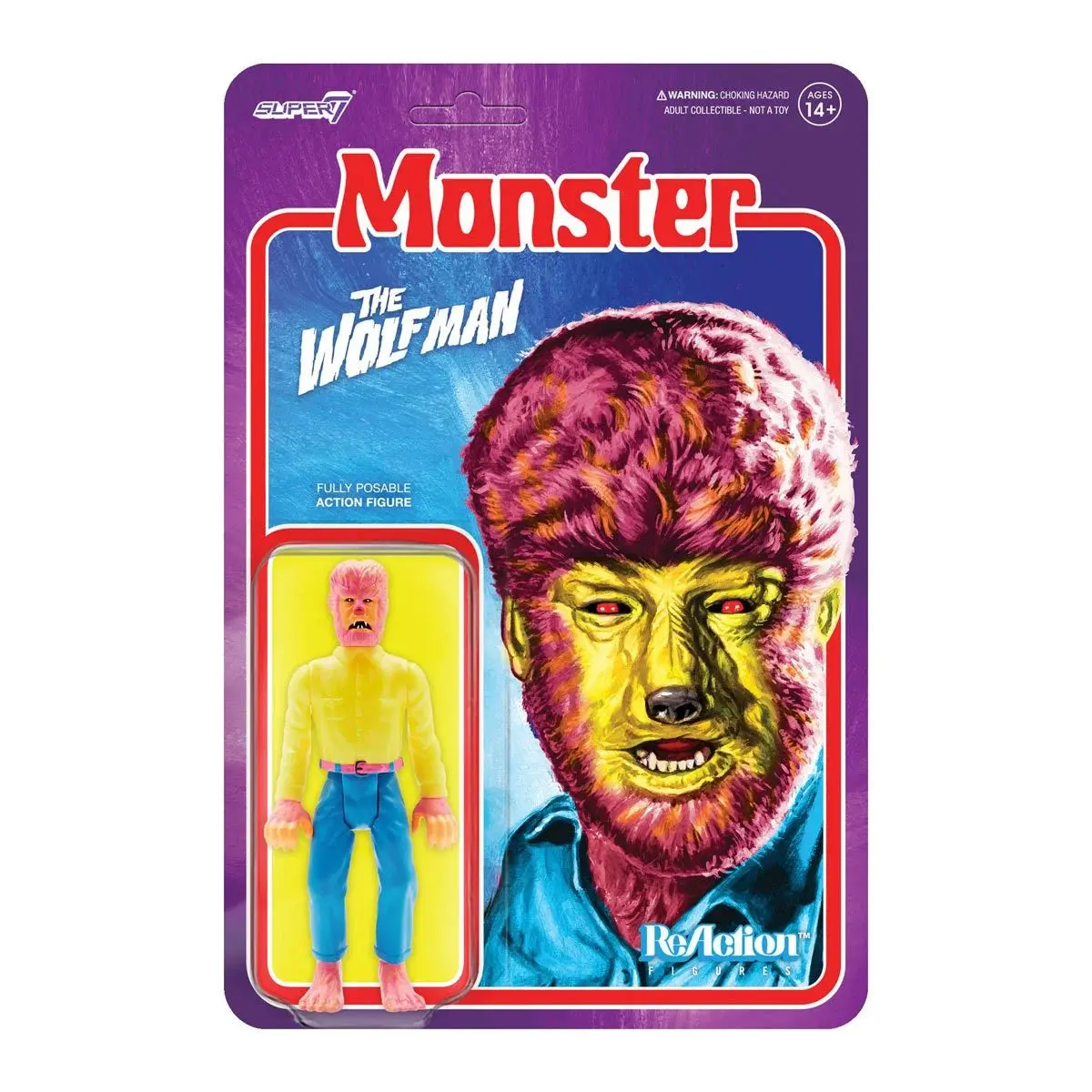 Super7 Reaction Figures - Universal Monsters - The Wolf Man (Costume Colors) Action Figure (81633) Low Stock 1