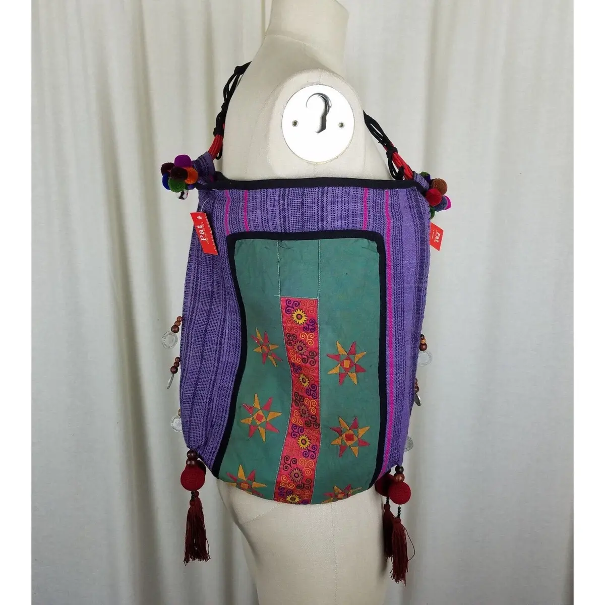 Pat Hilltribe Design Handmade Hippie Boho Shoulder Bag Purse Handbag Tribal 1