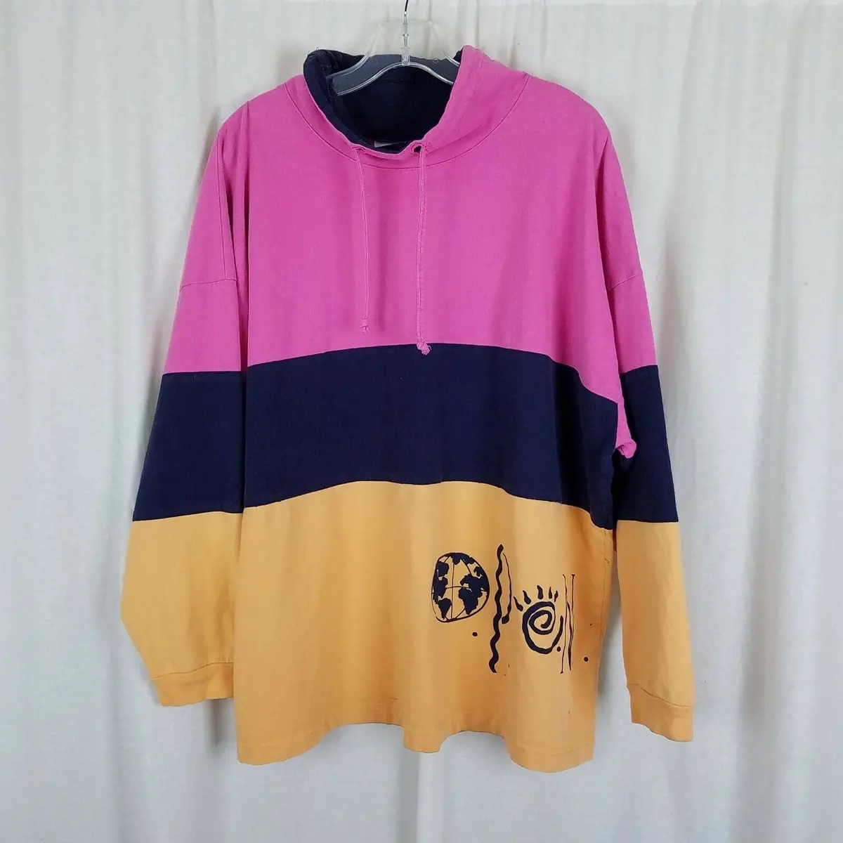 Earthquake San Francisco Pullover Baja Shirt Jacket Sweatshirt Mens M Cotton 90S 1