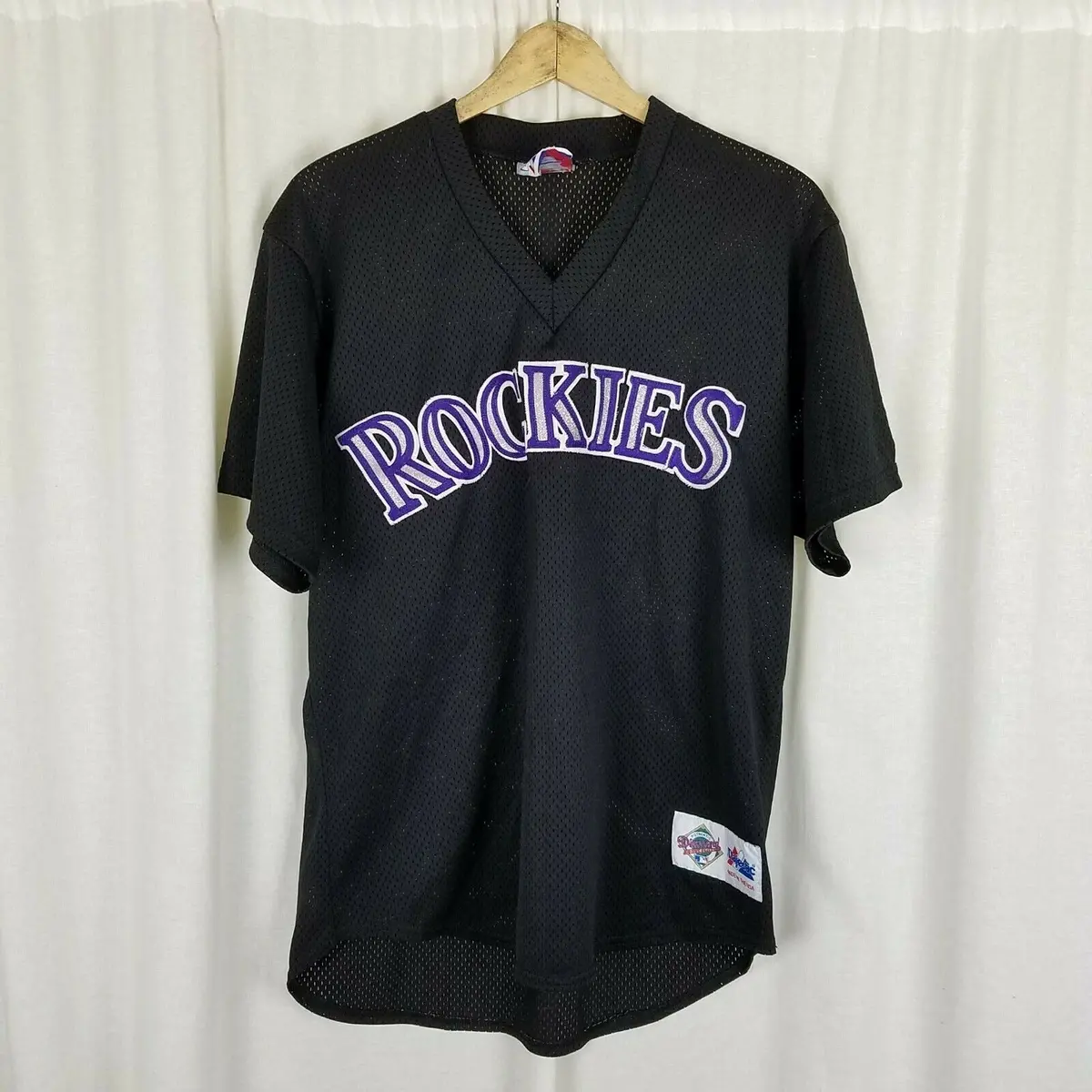 Vintage Colorado Rockies Majestic Diamond Collection Mlb Jersey Mesh Mens L Usa 1