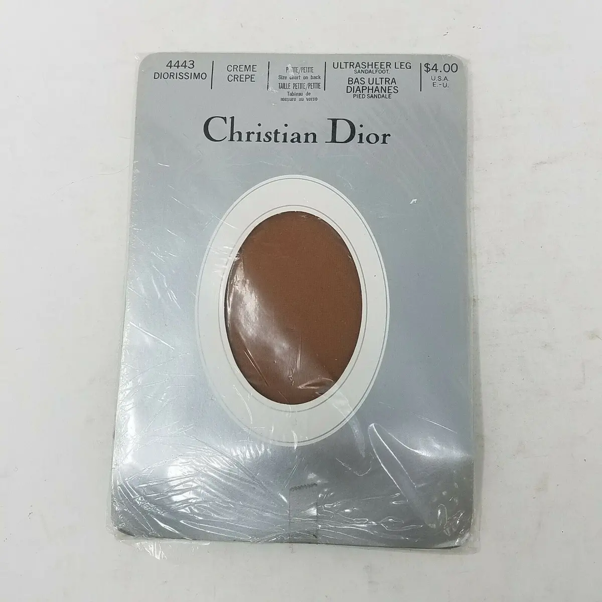 Christian Dior Diorissimo Sheer Pantyhose Nylons Stockings Womens Petites Usa 1