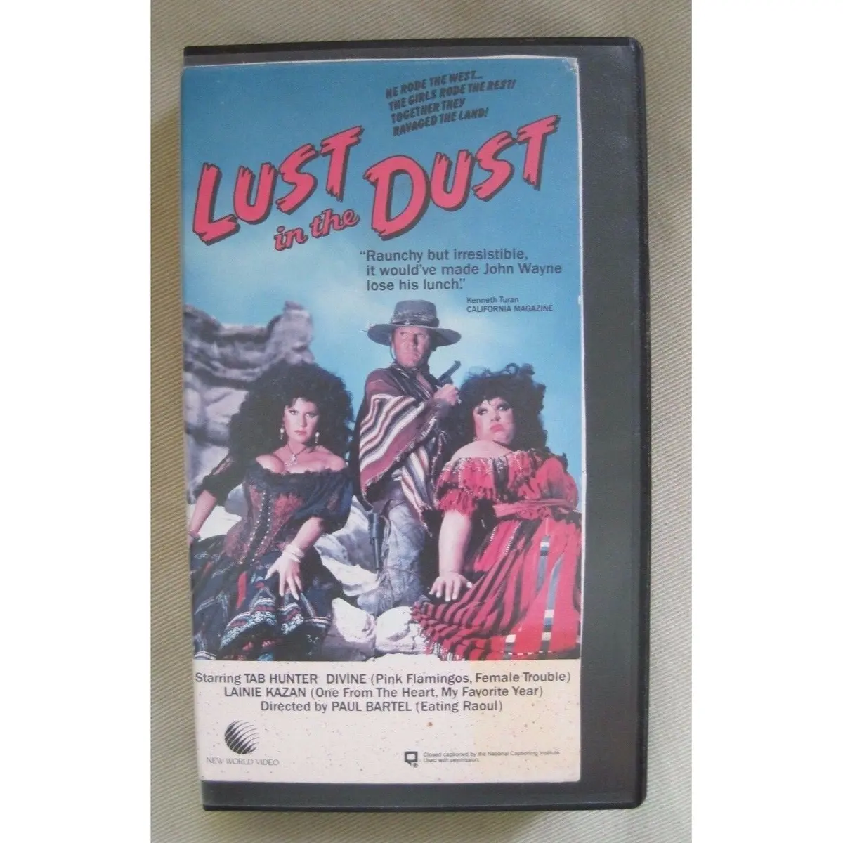 Lust In The Dust Vhs Cassette Tape Hard Plastic Clamshell Case Western Comedy 1
