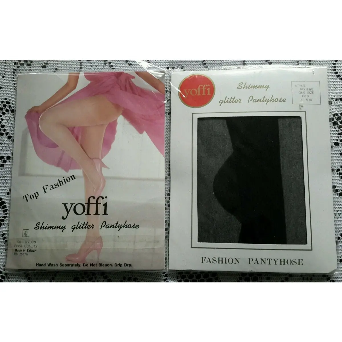Nos Yoffi Top Fashion Shimmy Glitter Pantyhose Style No 985 One Size Fits 5-5 10 1