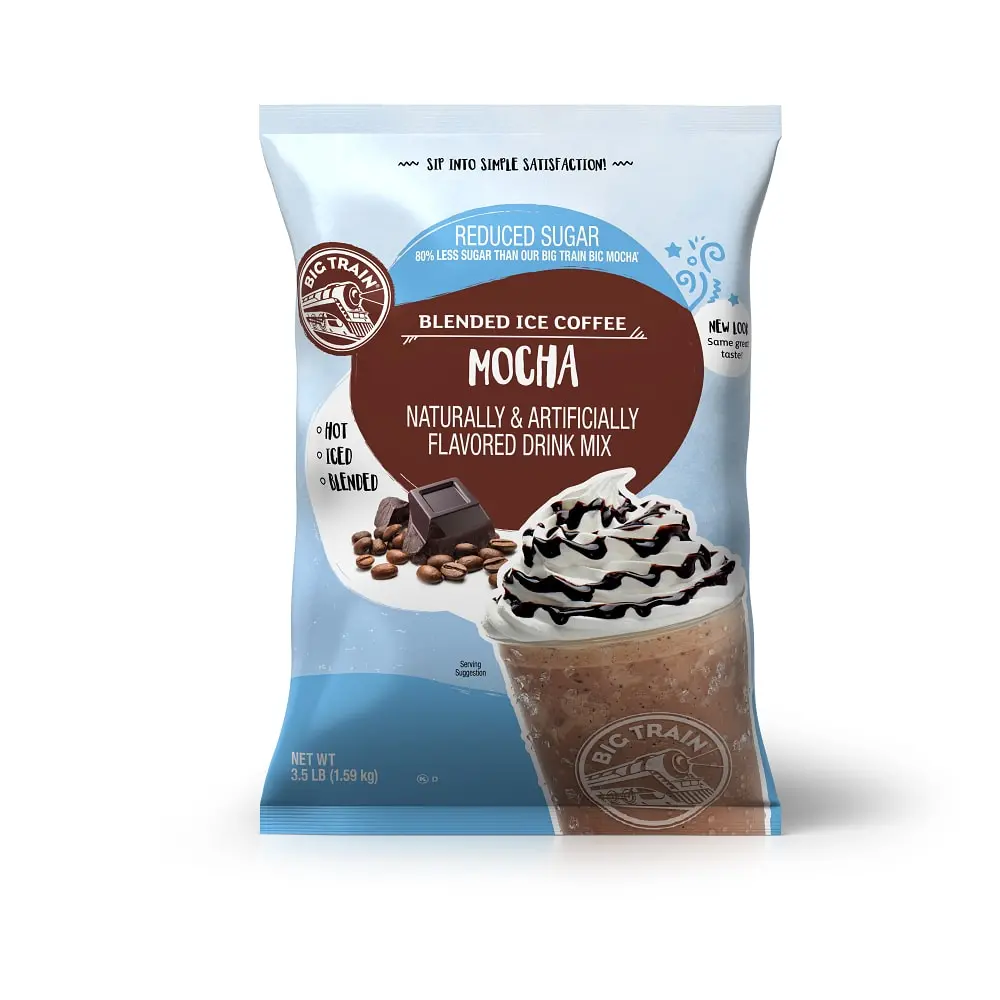 Reduced Sugar Mocha Blended Ice Coffee Beverage Mix - 5 X 3.5Lb Bags 1