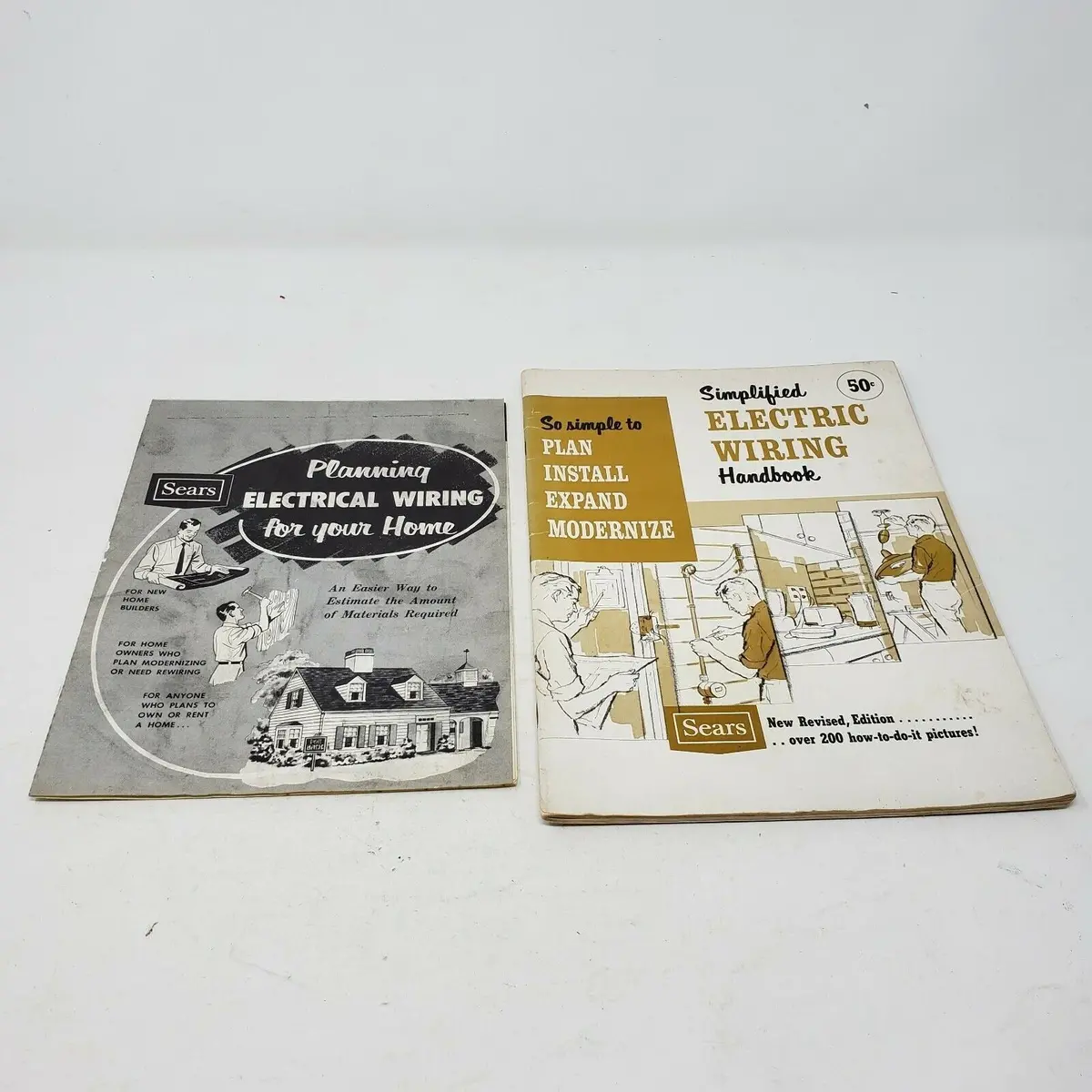 Vintage Sears Simplified Electric Wiring Handbook 1969 & Home Wiring Brochure 1