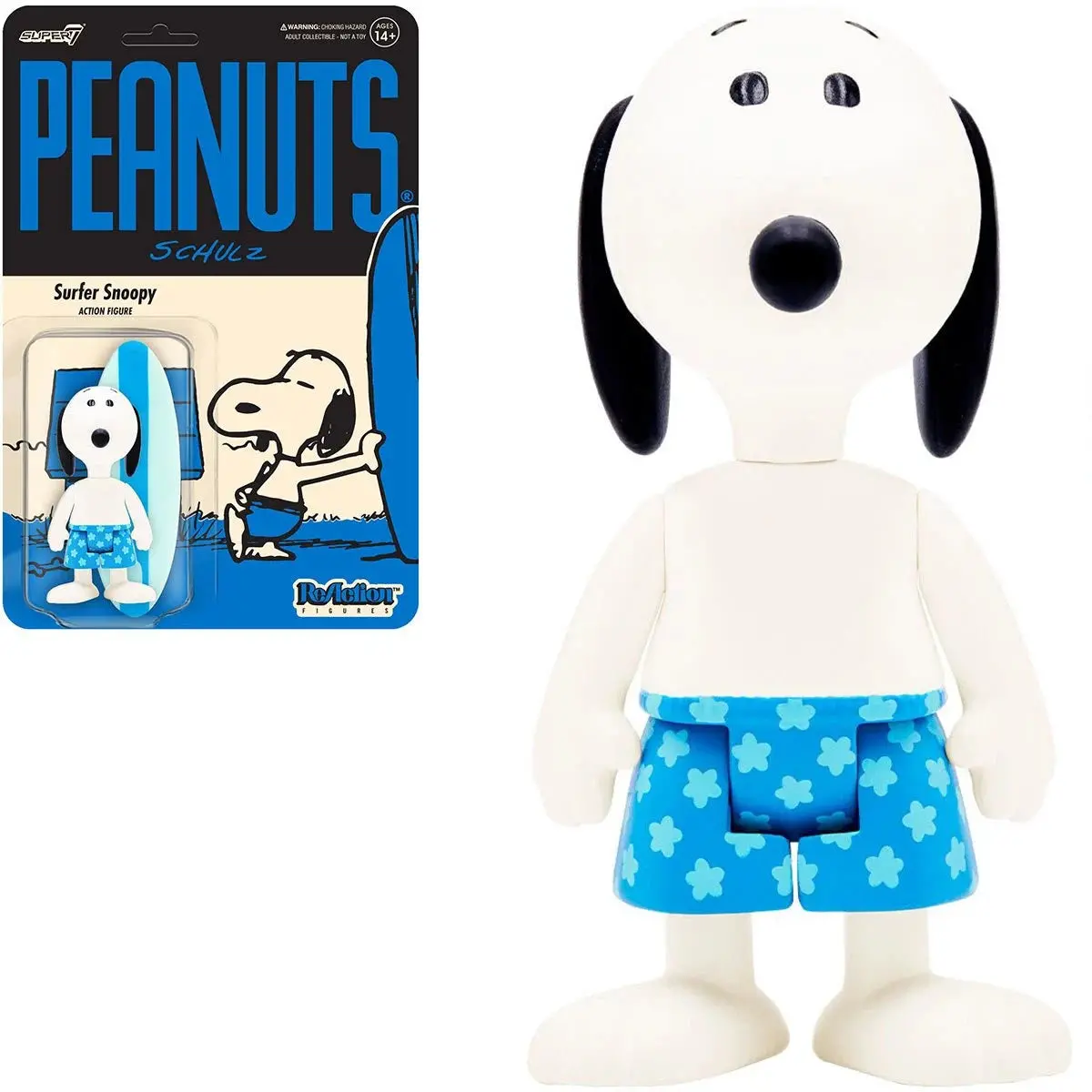 Super7 Reaction Figures - Peanuts - Surfer Snoopy Action Figure (81713) Low Stock 1