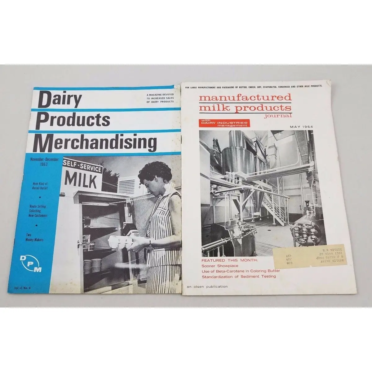 Vintage 1960S Milk Dairy Magazines Advertisements Memorabilia Photos Lot Of 2 1