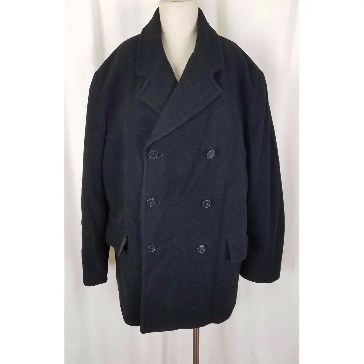 Coldwater Creek Wool Cashmere Insulated Double Breasted Peacoat Jacket Womens 8 1
