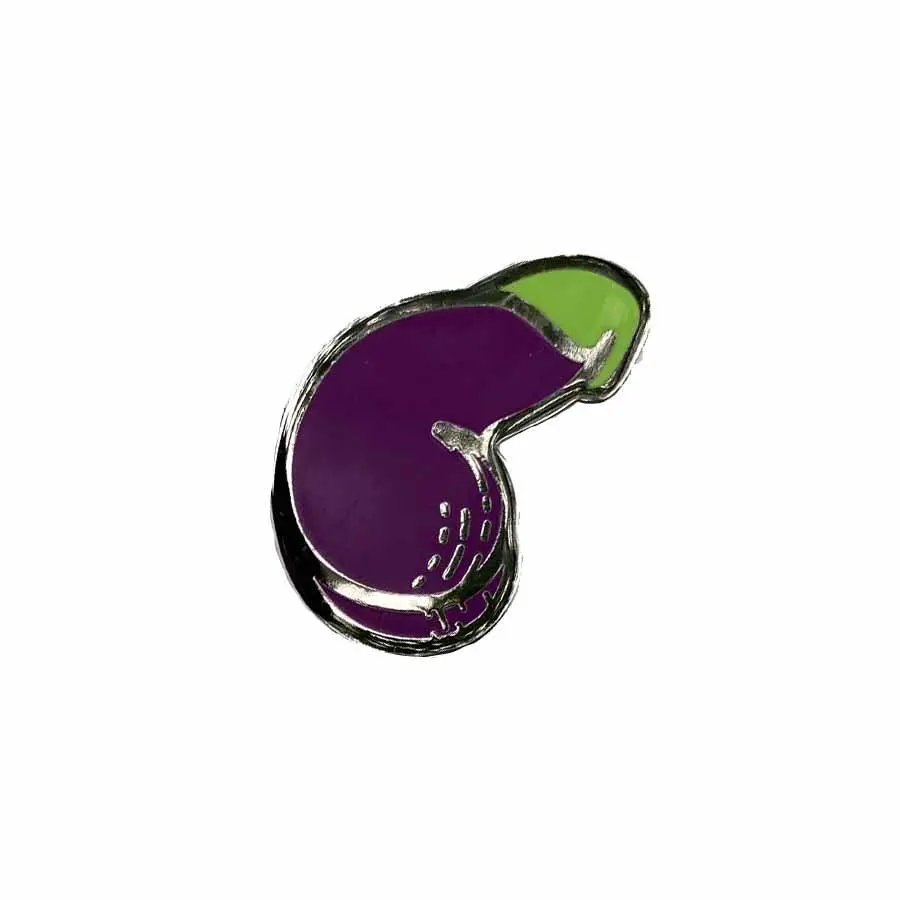 Eggplant Enamel Pin Collaboration With Depaul Vera 1