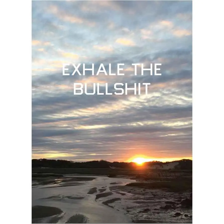 Exhale The Bullshit - Moors Provincetown Postcard 1