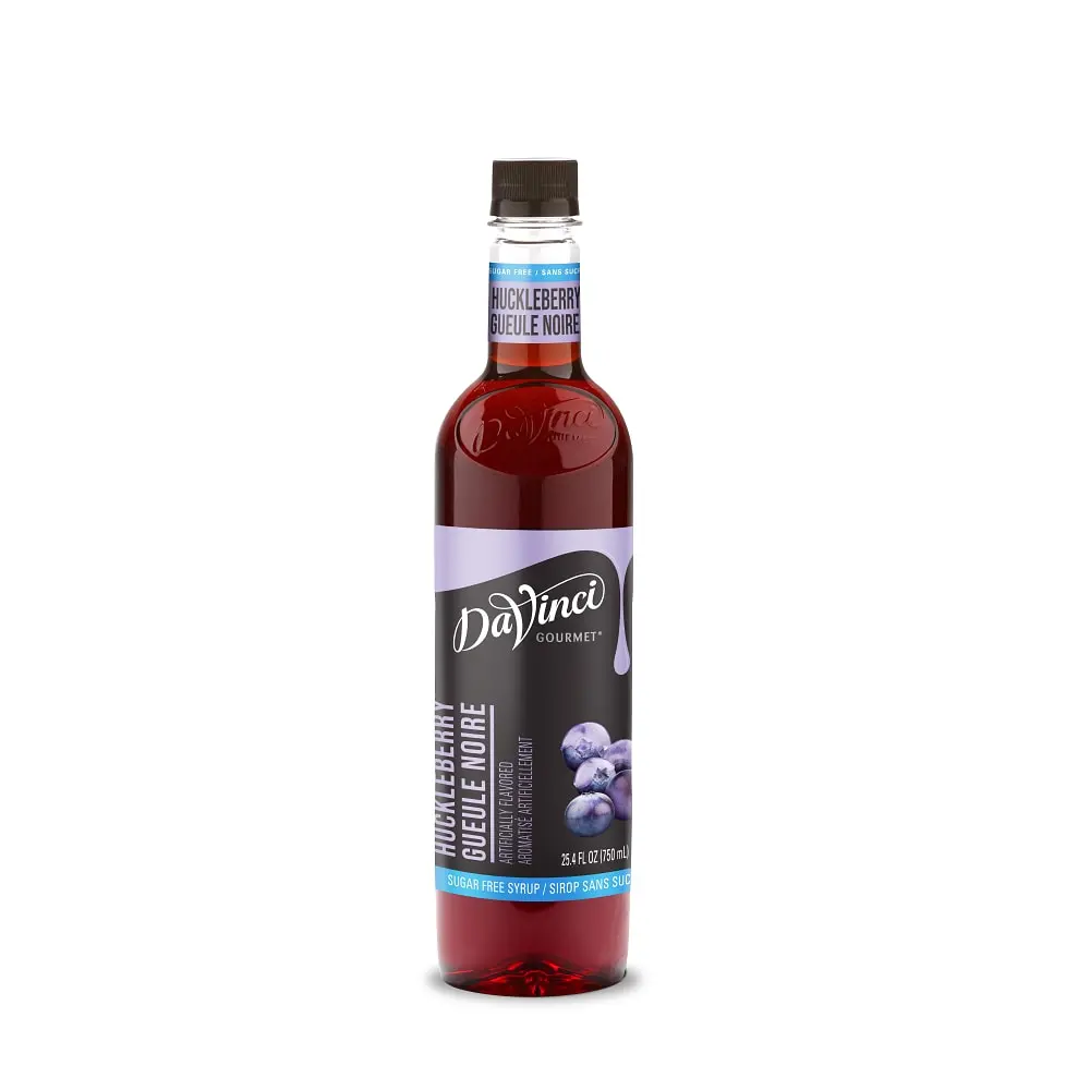 Sugar-Free Huckleberry Syrup - 4 X 750 Ml Plastic 1