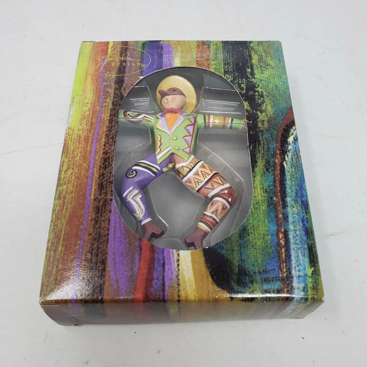Robert Shields Capuccini Fello Whimsical Christmas Ornament Figure Mardi Gras 1