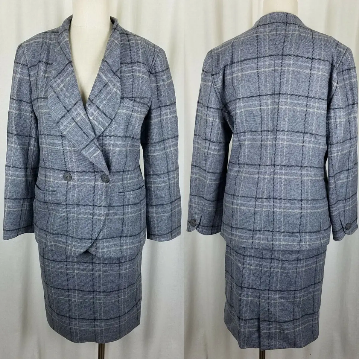 Clermont Tesshin Hirato Skirt Suit 2 Piece Outfit Set Blazer Jacket Womens 11 S 1
