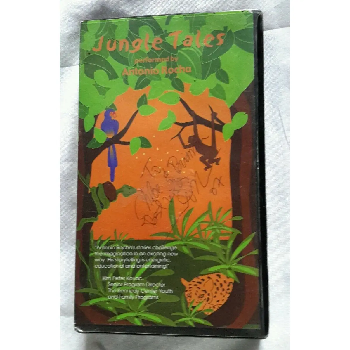 Signed Antonio Rocha Jungle Tales Vhs Movie Tape Hard Plastic Case Mime 1