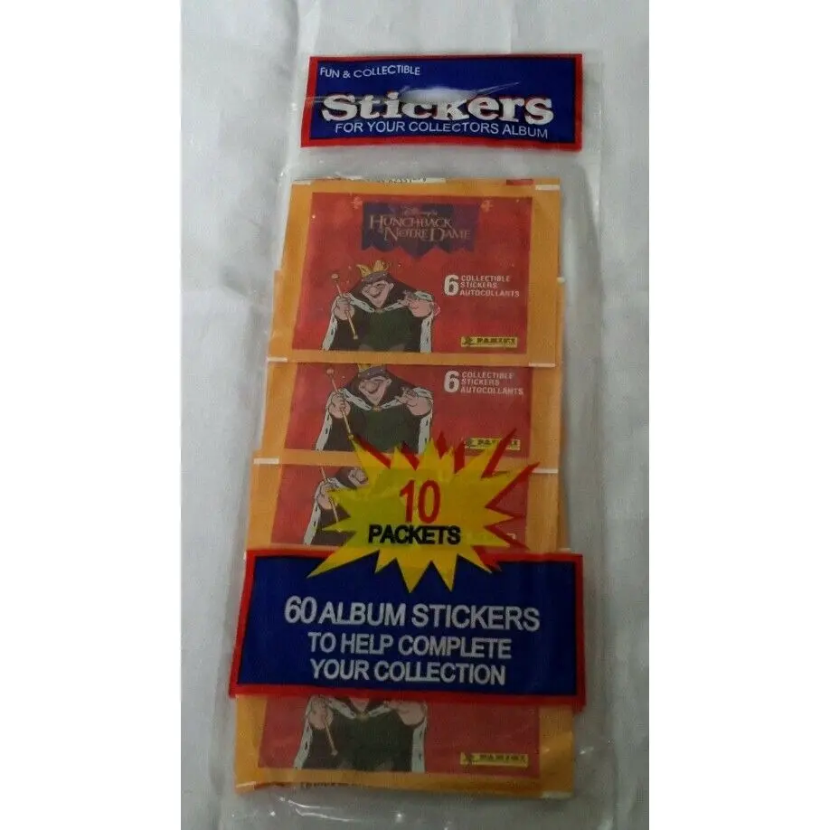 Vtg 60 Disney Panini Hunchback Of Notre Dame Album Stickers Autocollants Fleer 1