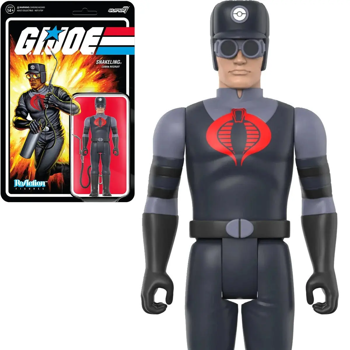 Super7 Reaction Figures - G.I. Joe - Snakeling Cobra Recruit (Clean-Shaven - Tan) Action Figure (81997) Low Stock 1