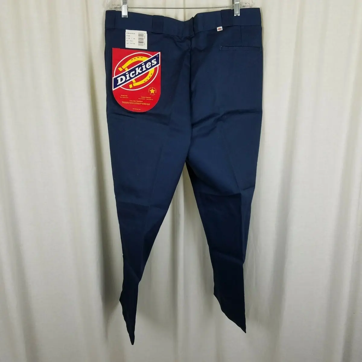 Vintage Dickies Shape Set Stain Release Twill Work Pants Mens 38X28 Navy Nos Usa 1