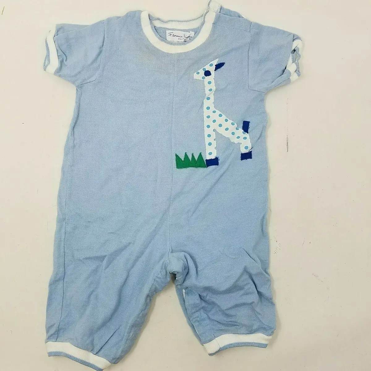 Vintage Florence Eiseman Knit One-Piece Jumper Playsuit Romper Suit Boys M 6-12M 1