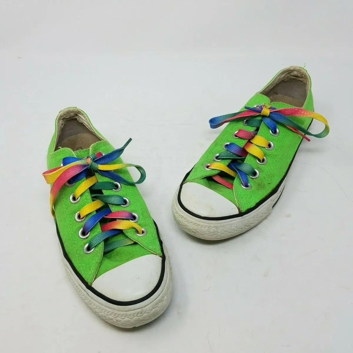Converse All Star Pride Neon Lime Green Lo Tops Fashion Sneakers Shoes Womens 7 1