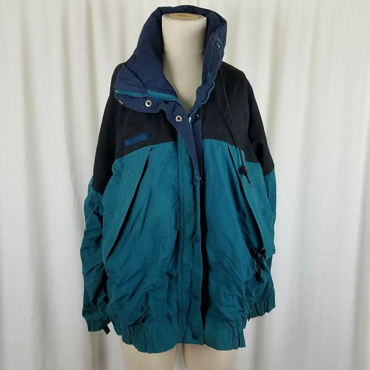 Columbia Colorblock 3-In-1 Winter Parka Outer Shell Jacket All Weather Womens L 1