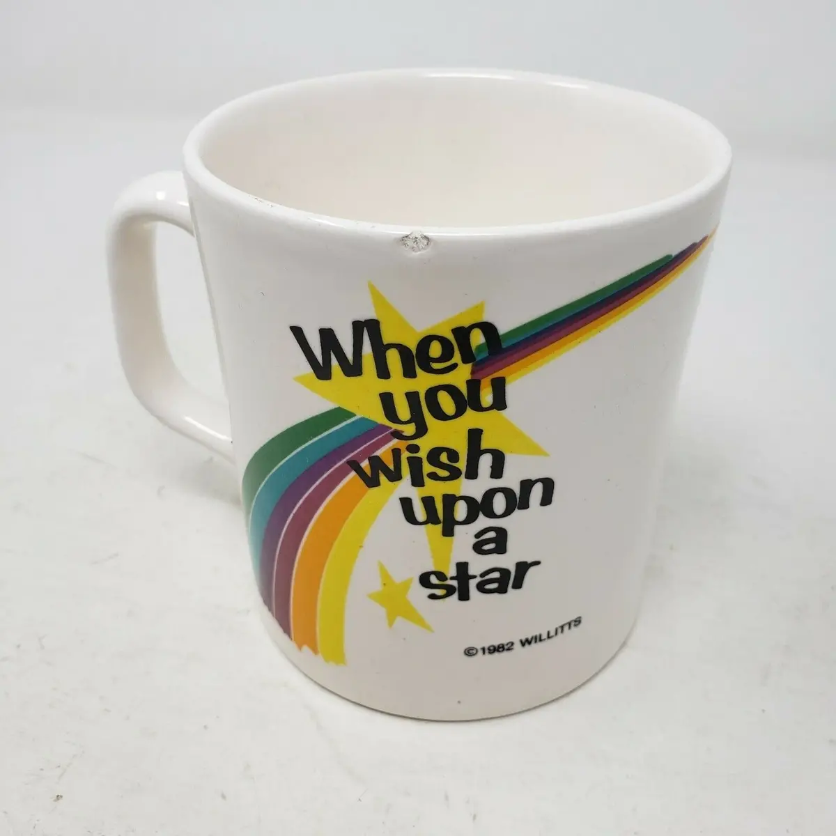 1982 Willitts When You Wish Upon A Star Musical Melodies Coffee Mug Ceramic Cup 1