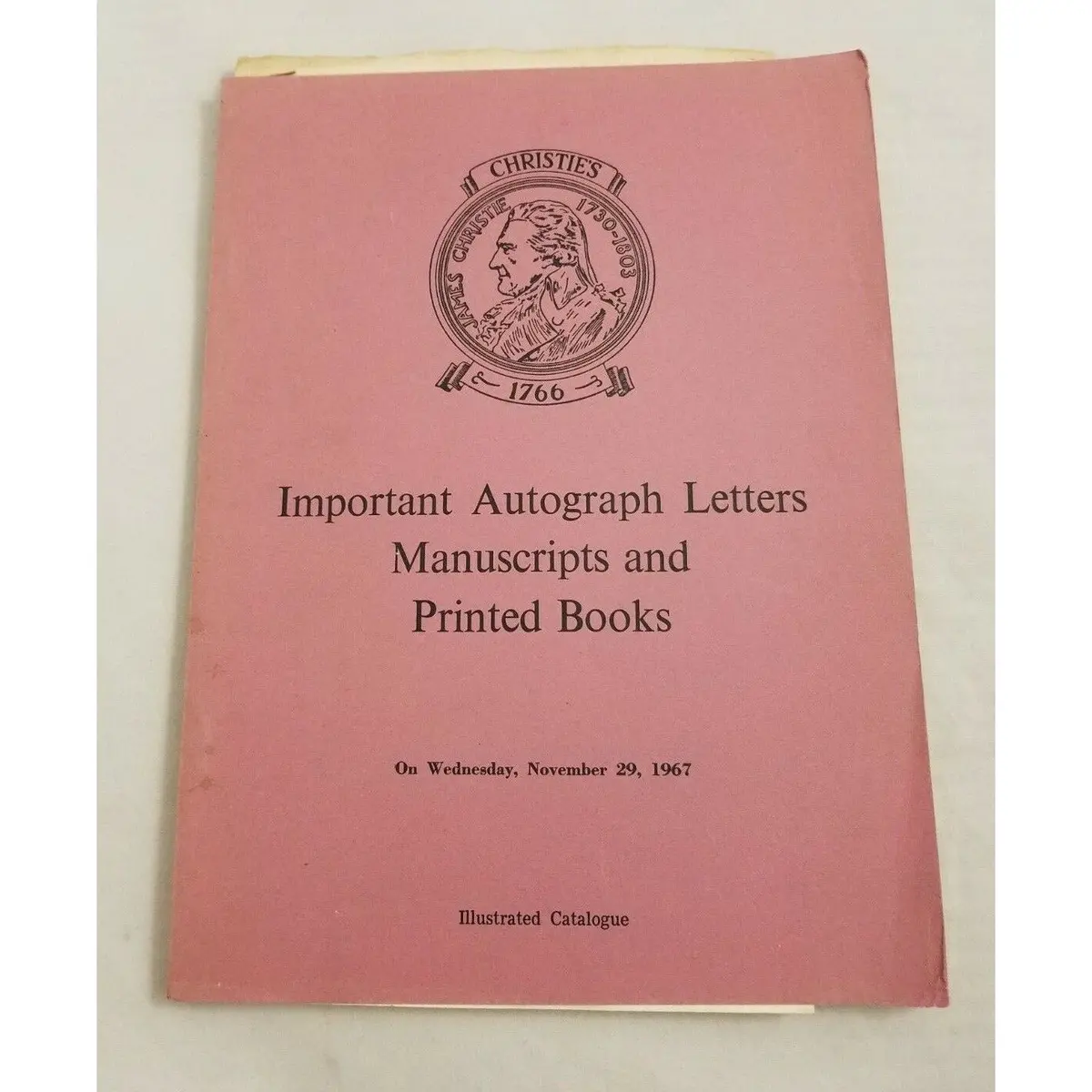 Christie's Important Autograph Letters Manuscripts & Books Auction Catalog 1967 1