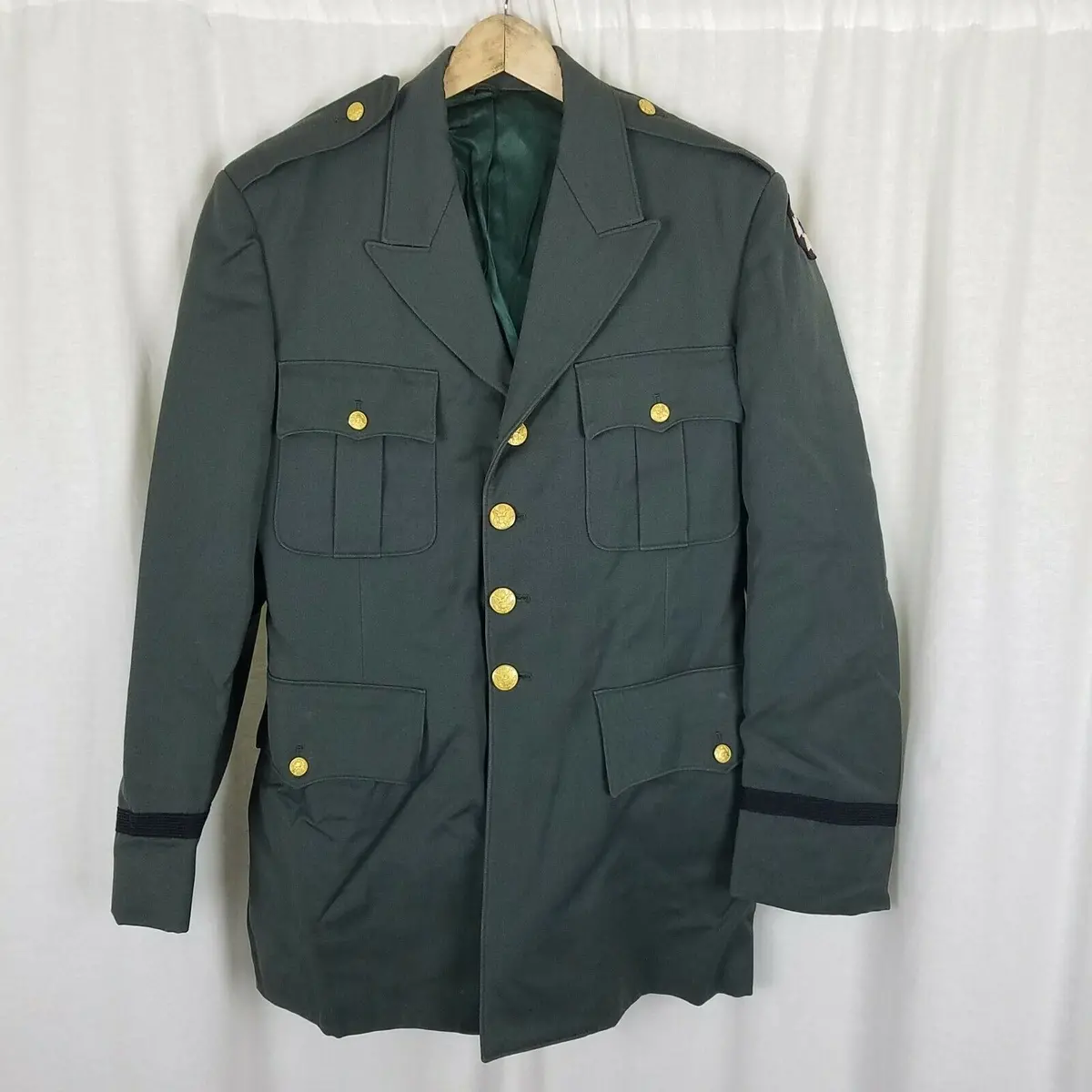 Irving L Wilson Us Military Army Uniform Jacket Blazer Sportcoat Mens 41R Green 1