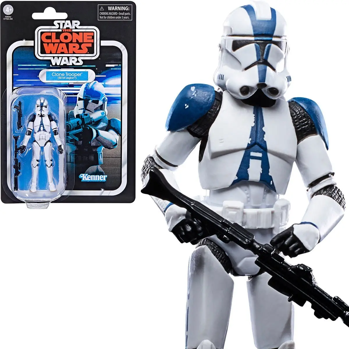 Star Wars: Vintage Collection Vc240 Clone Wars - Clone Trooper (501St Legion) Action Figure (F5834) 1