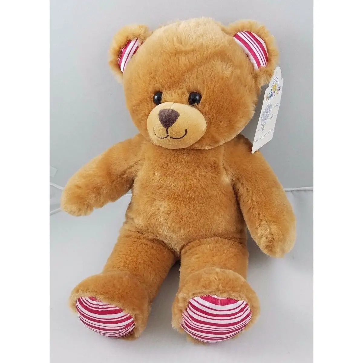 Nwt Build A Bear Peppermint Paws Candy Cane Bear Stuffed Full Size Plush Brown 1