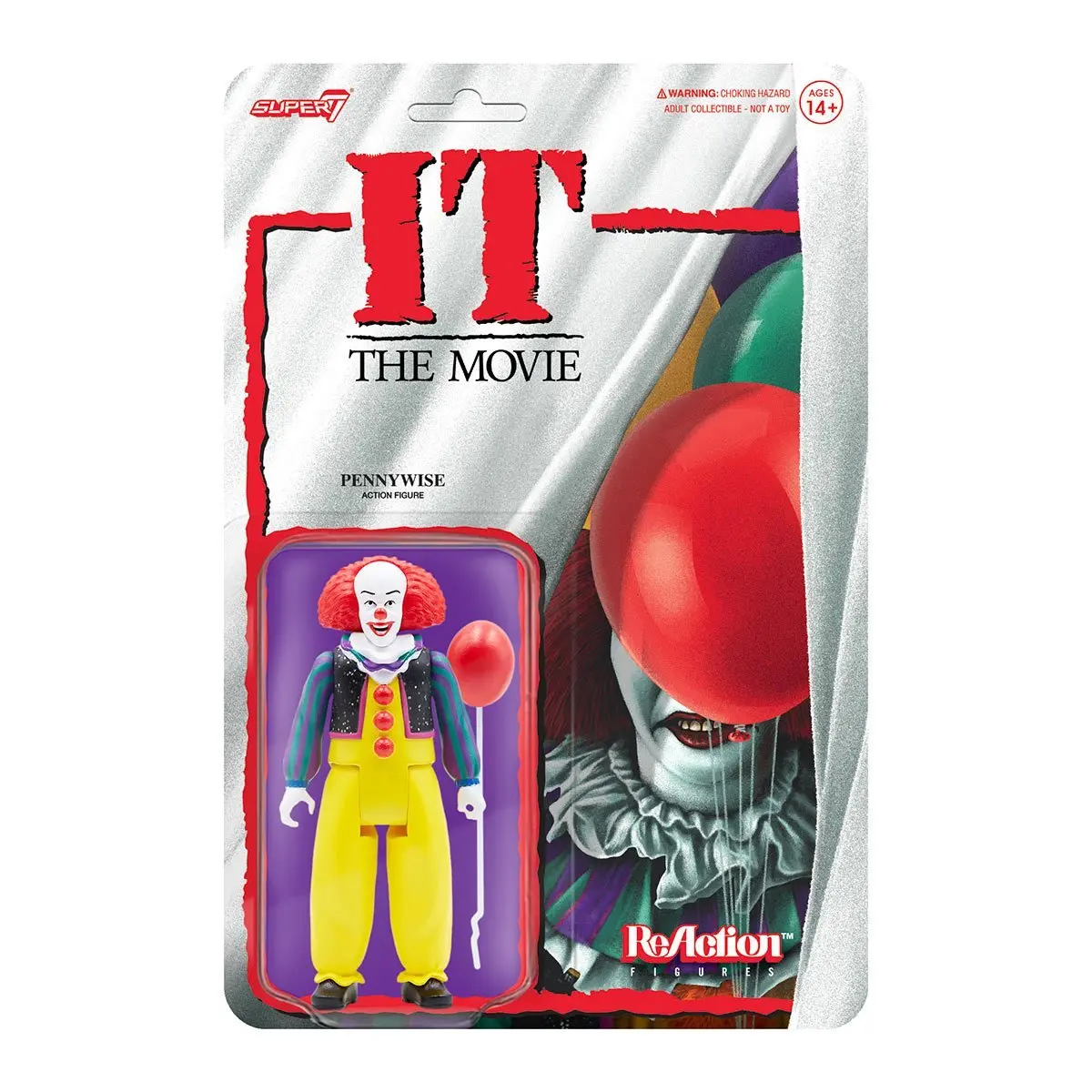 Super7 Reaction Figures - It The Movie - Pennywise Action Figure (81416) Low Stock 1