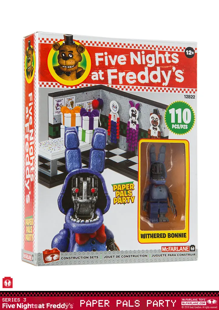 Mcfarlane Toys - Five Nights At Freddy'S - Paper Pals Party (Withered Bonnie) Construction Set 12822 Low Stock 1