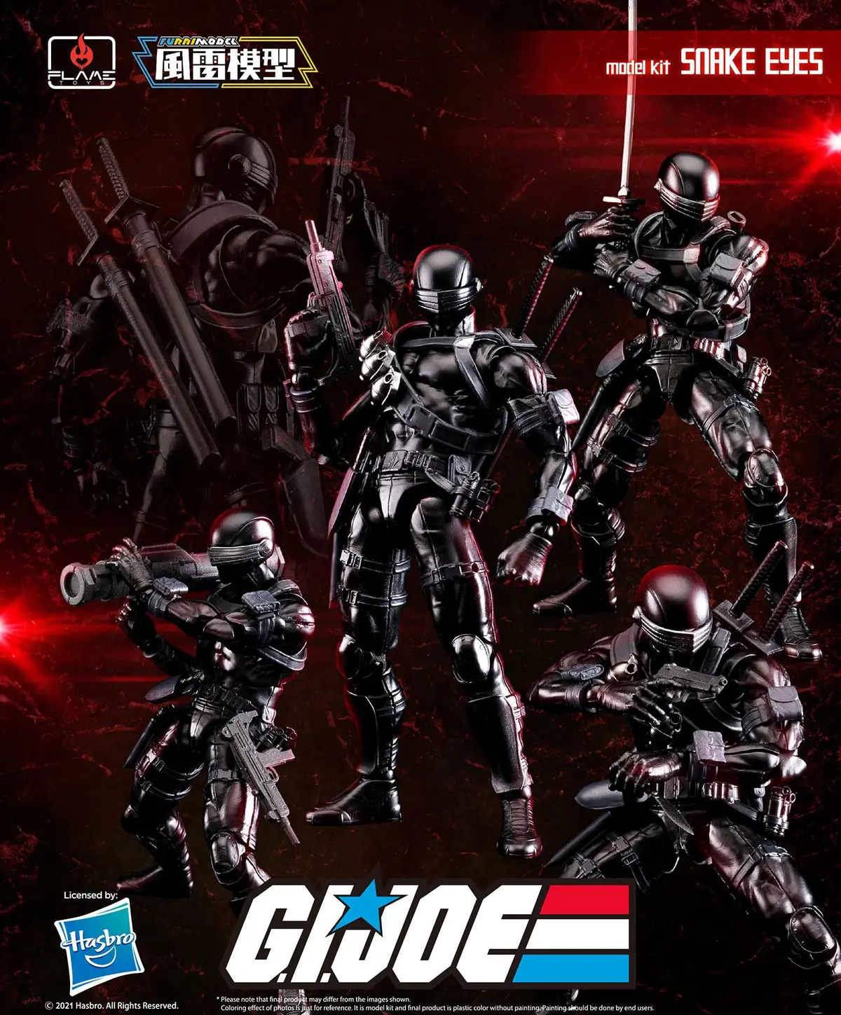 Flame Toys - G.I. Joe - Snake Eyes Furai Model Kit (51398) Low Stock 1