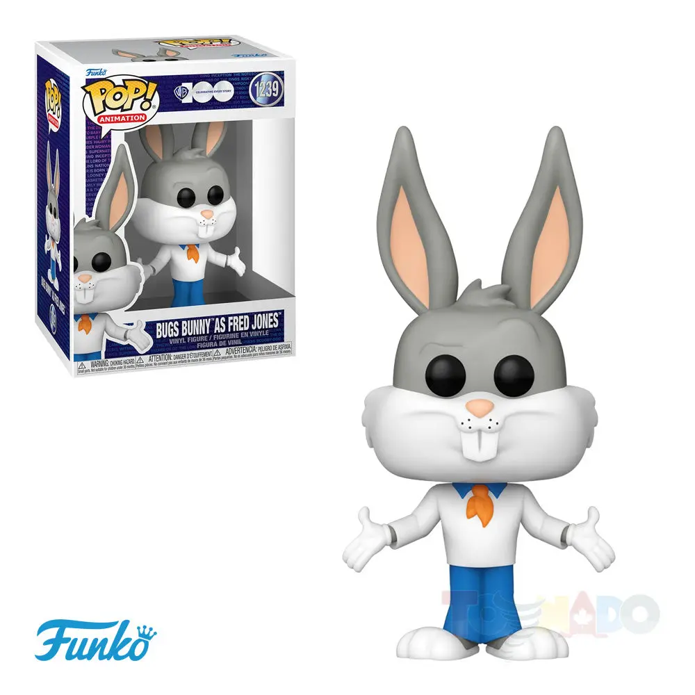 Funko Pop! Animation #1239 - Looney Tunes X Scooby-Doo - Bugs Bunny As Fred Jones Vinyl Figure (69424) 1