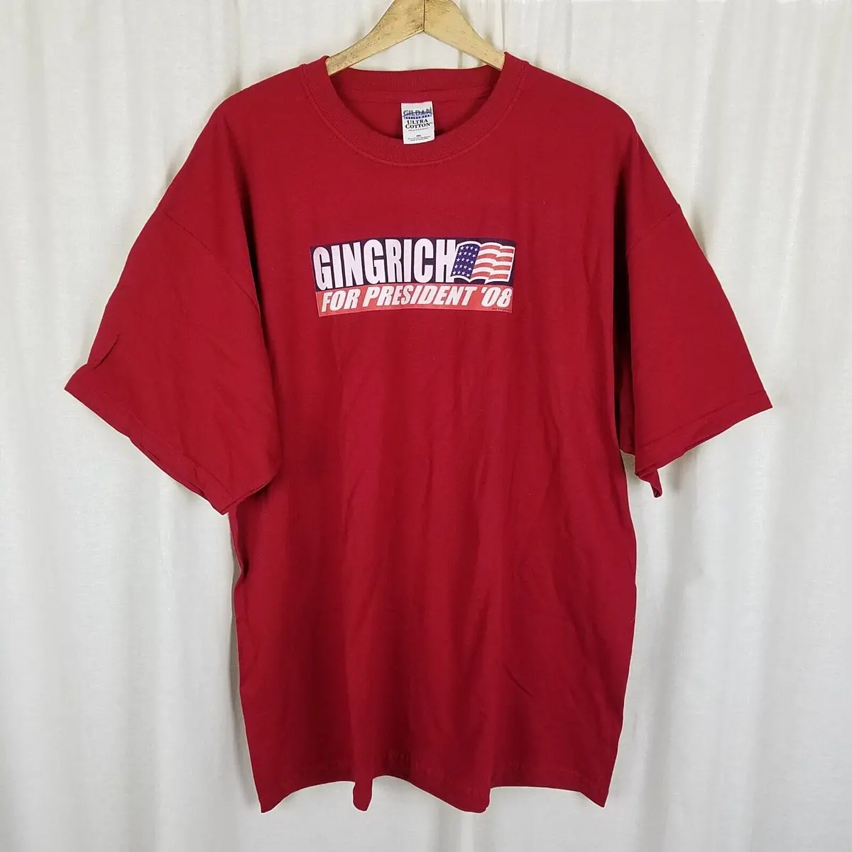Newt Gingrich For President 2008 Campaign Tshirt Mens 2Xl Gildan Ultra Cotton 1