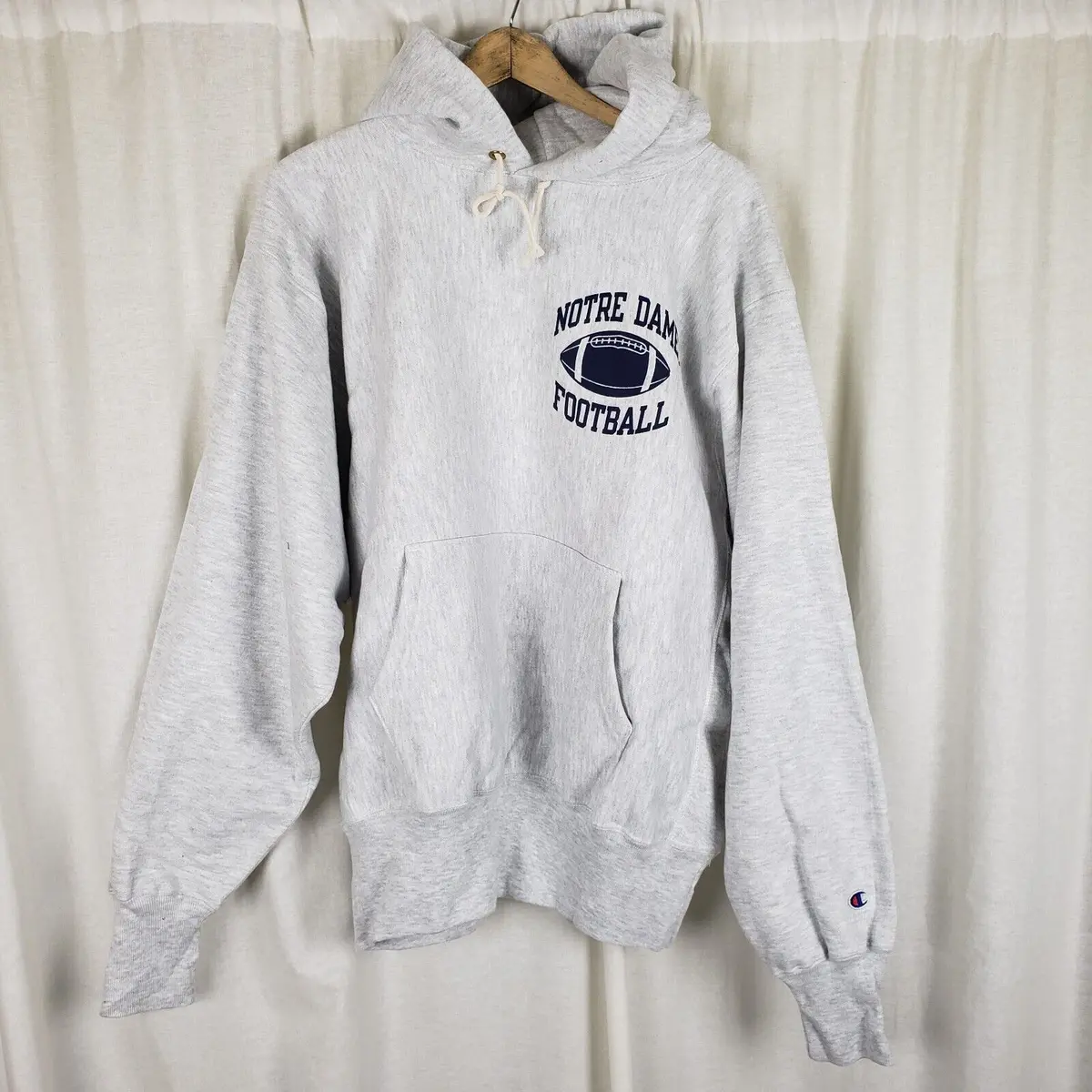 Vintage Champion Reverse Weave Notre Dame Football Athletic Sweatshirt Hoodie Xl 1