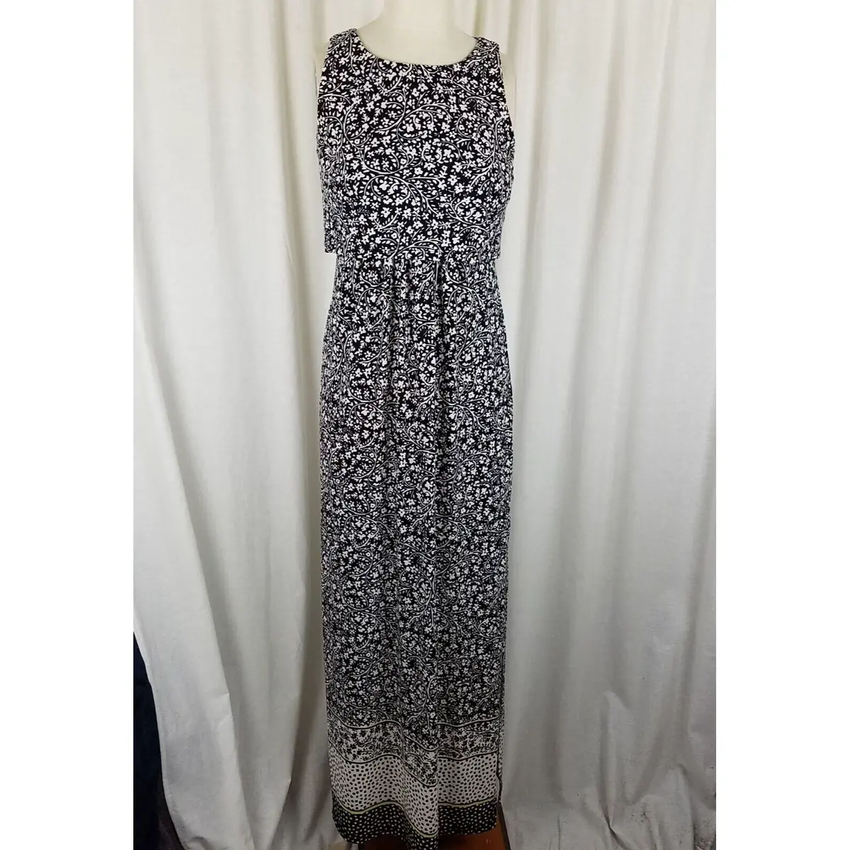 Chaps By Ralph Lauren Summer Maxi Dress Womens Xs Cropped Top Skirt Look Stretch 1