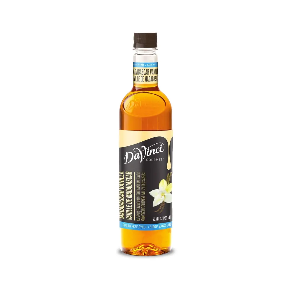 Sugar-Free Madagascar Vanilla Syrup - 4 X 750 Ml Plastic 1