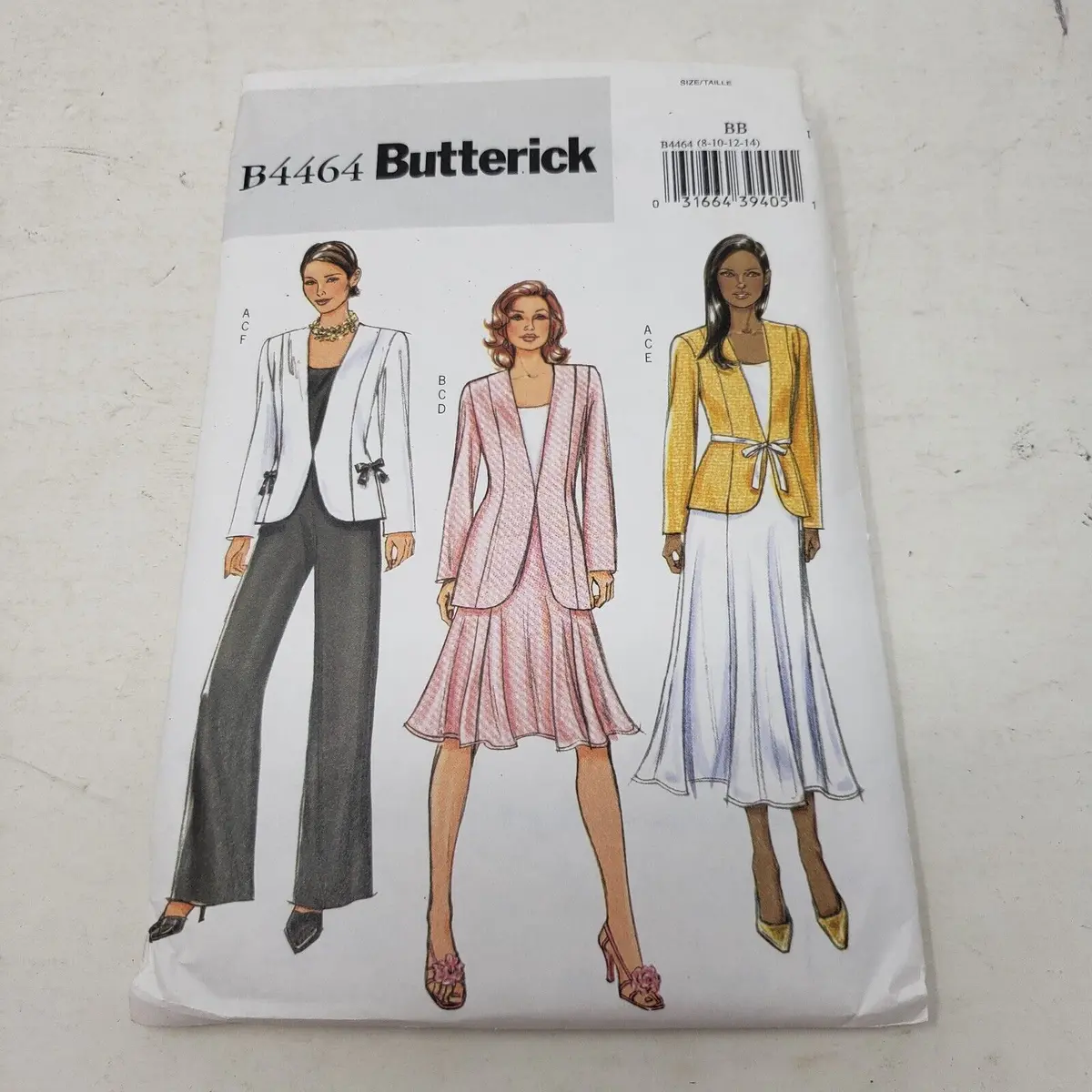 B4464 Butterick Womens Pants Skirt Top Jacket Sewing Pattern Sizes 8-10-12-14 Bb 1