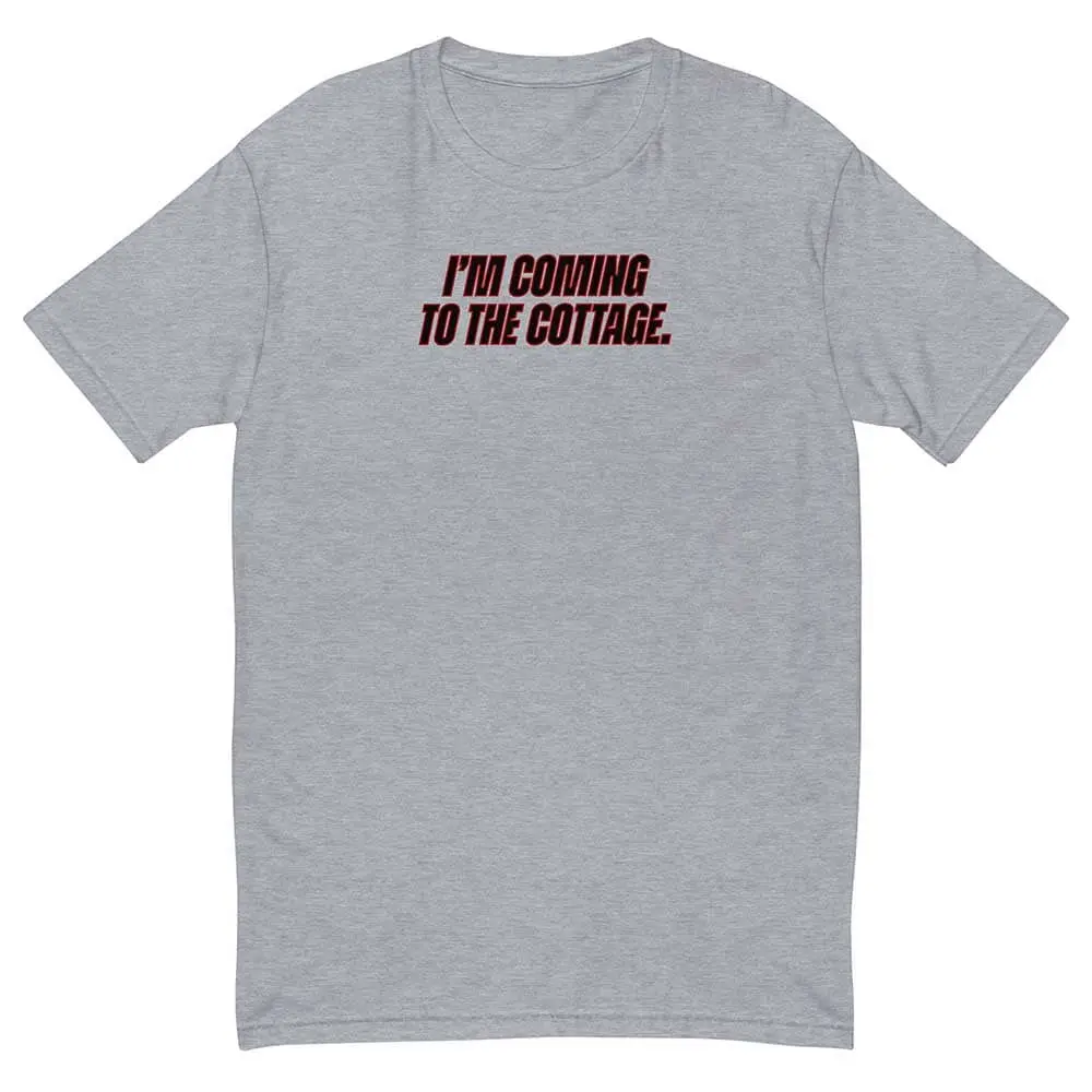 "I'm Coming To The Cottage" Black Print T-Shirt 1