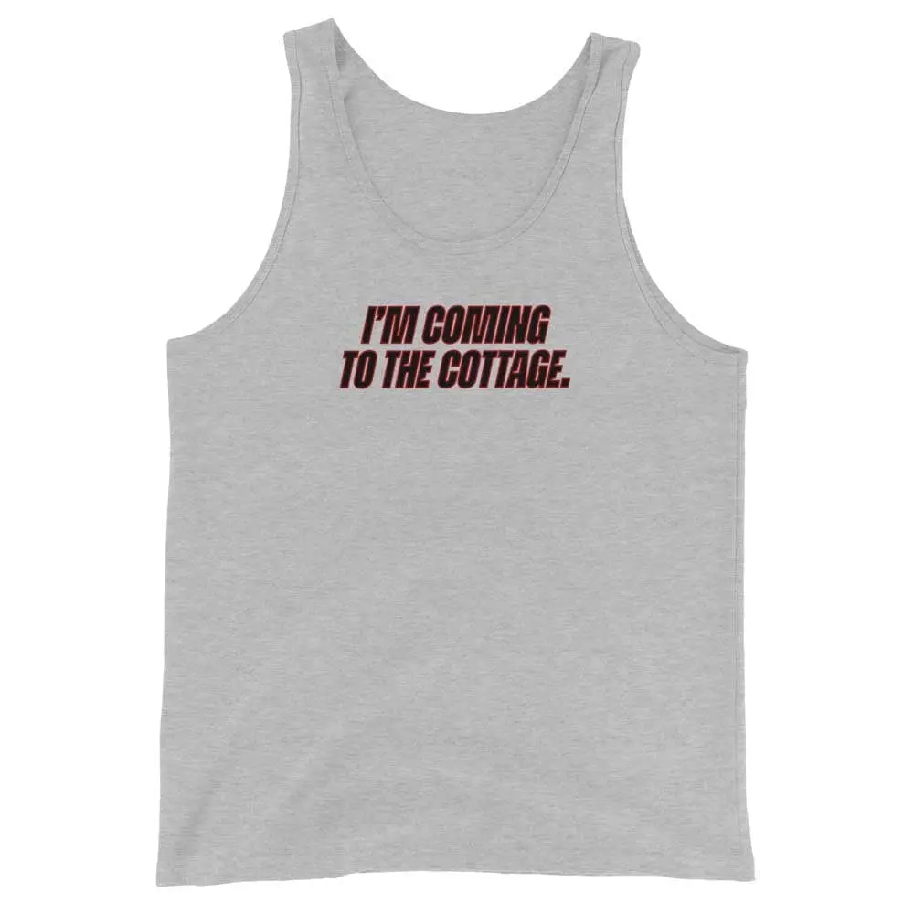 "I'm Coming To The Cottage" Black Print Tank 1
