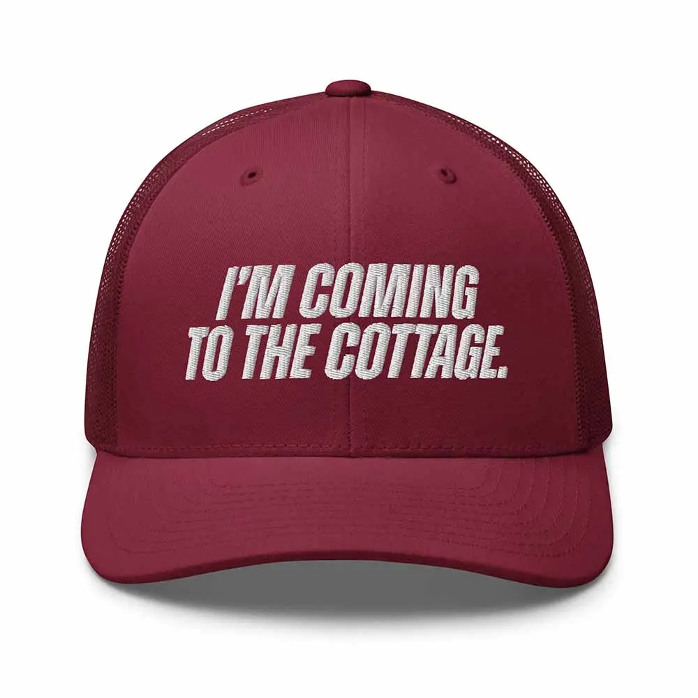 "I'm Coming To The Cottage" Trucker Mesh Snapback Hat 1